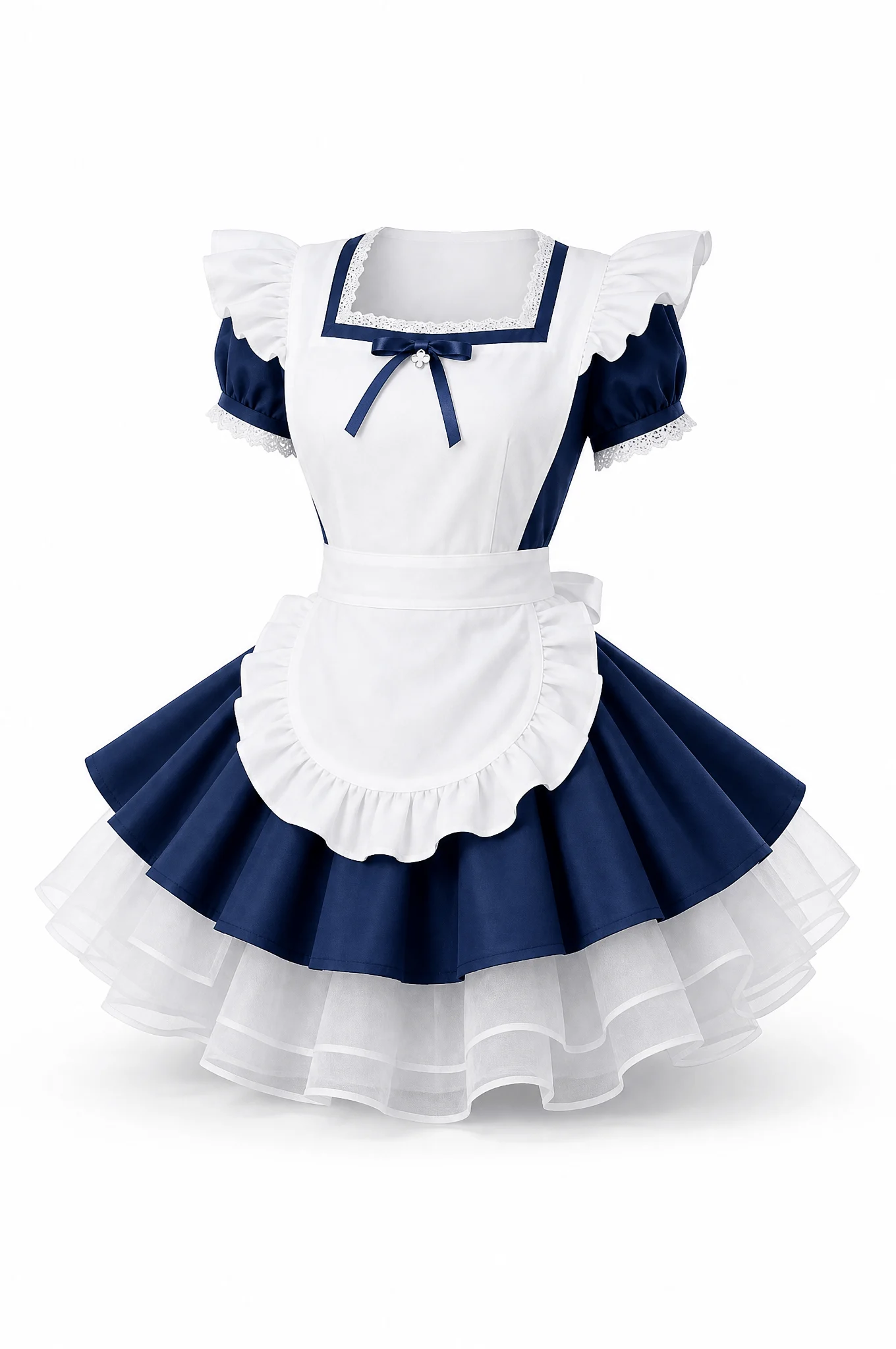 Ritocco prodotto e-commerce - Vestito da maid blu scuro con bianco