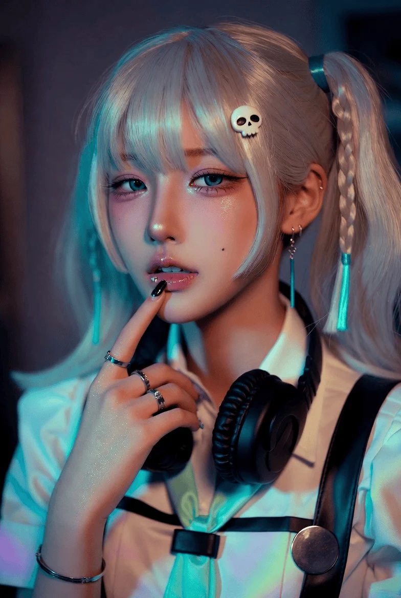Ritratto Cyberpunk Neon