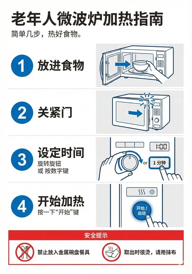 Senior-Friendly Operation Guide Infographic