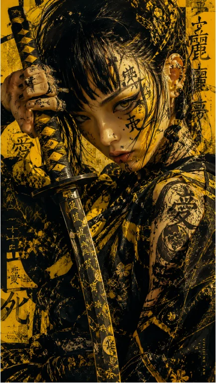 Bellezza con un lato pericoloso. 🖤💛⚔️