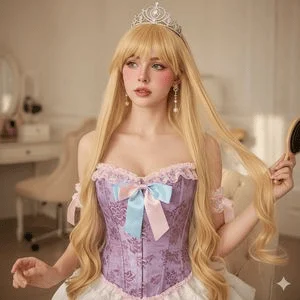 Hyperrealistisches Prinzessinnen-Cosplay-Porträt