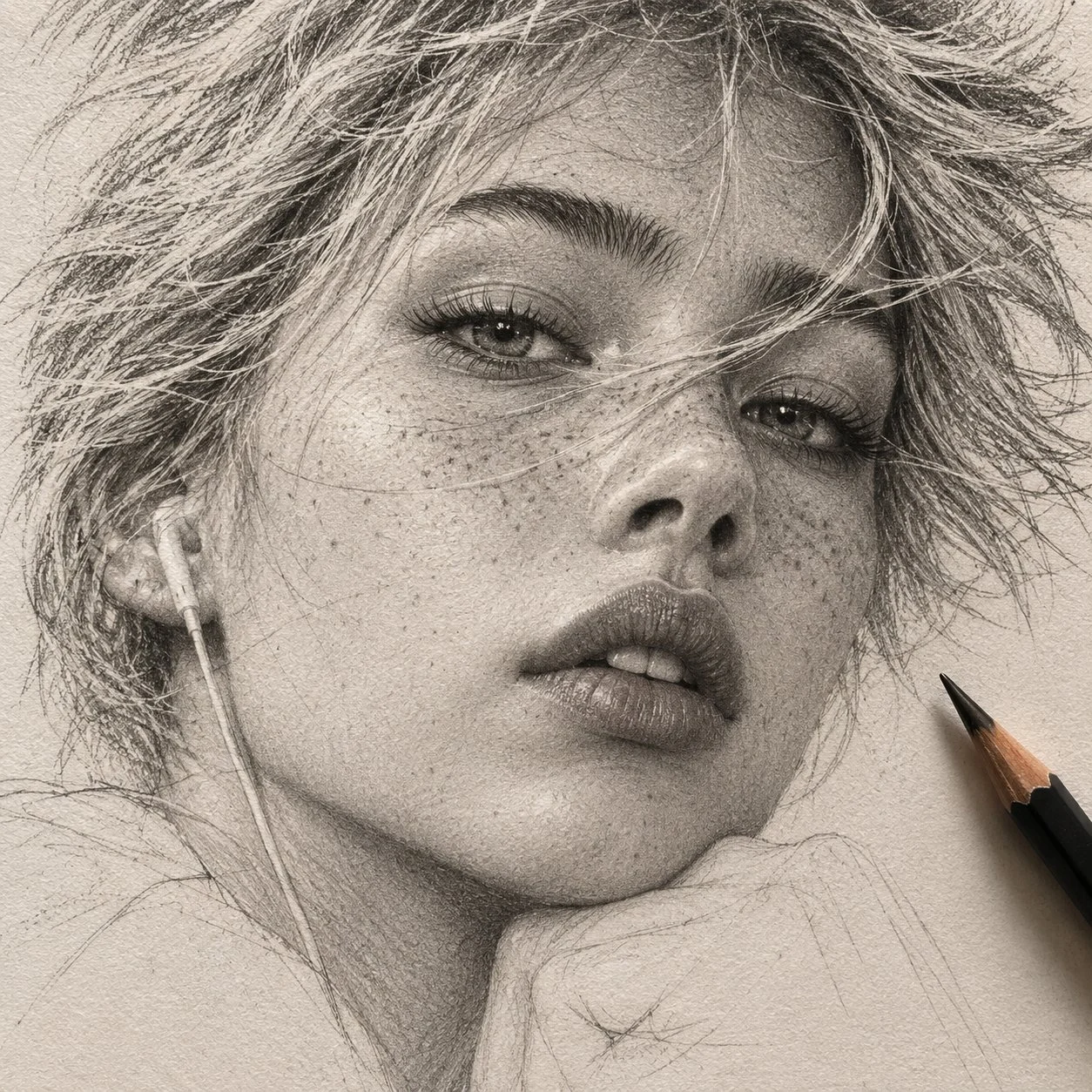 Non solo un ritratto… ogni linea prende vita. ✏️🖤