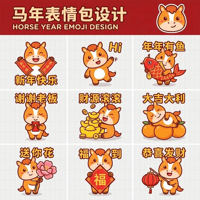 Exklusive Emojis zum Jahr des Pferdes