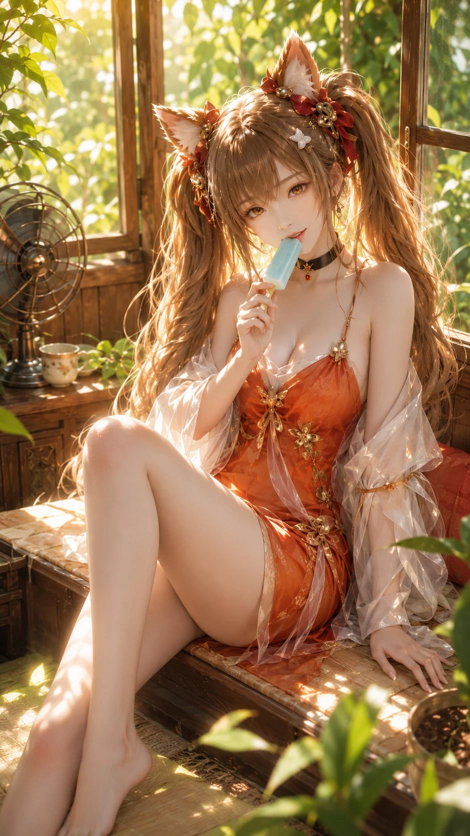 GPT Image 2 crea un'illustrazione 3D CG: un sorso rinfrescante d'estate