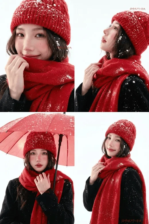 Professionelle Studioporträtfotografie Weihnachts-Winterthema