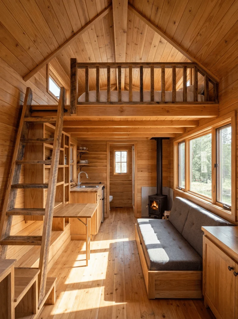 Interni efficienti di una tiny house