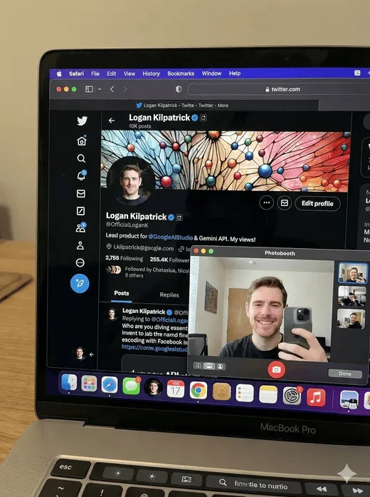 Una foto di un MacBook Pro con l'app X aperta