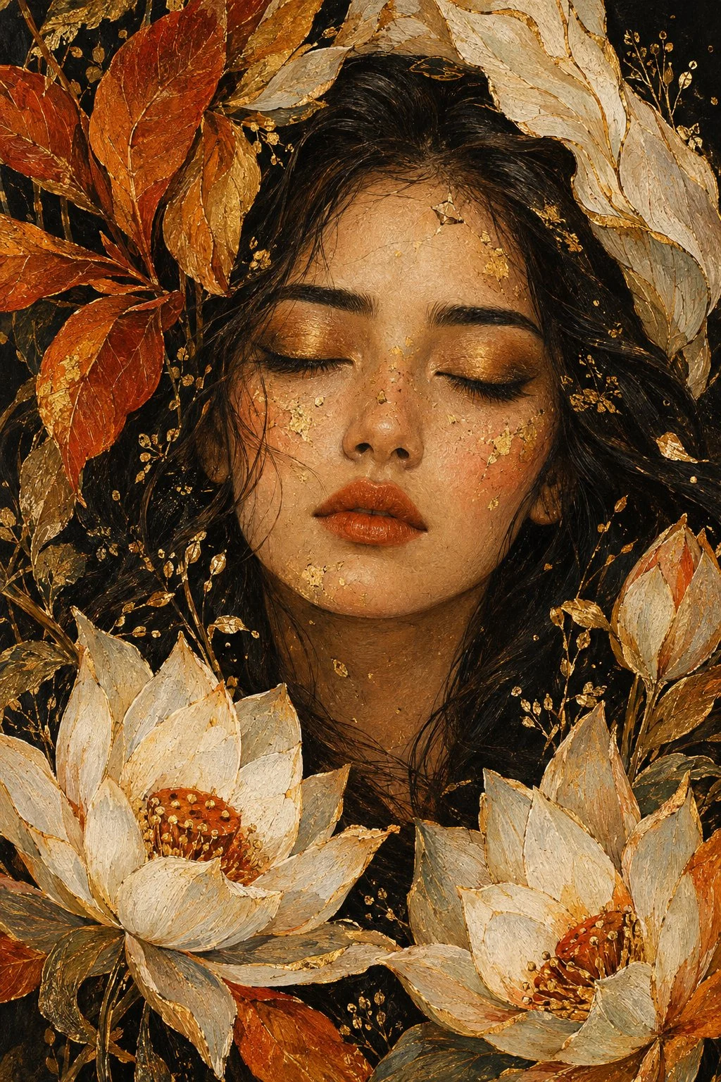 Donde la belleza se encuentra con el oro, las flores y un poco de misterio. 🌿