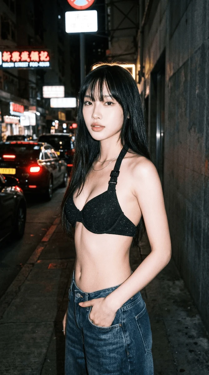 夜景街头辣妹风