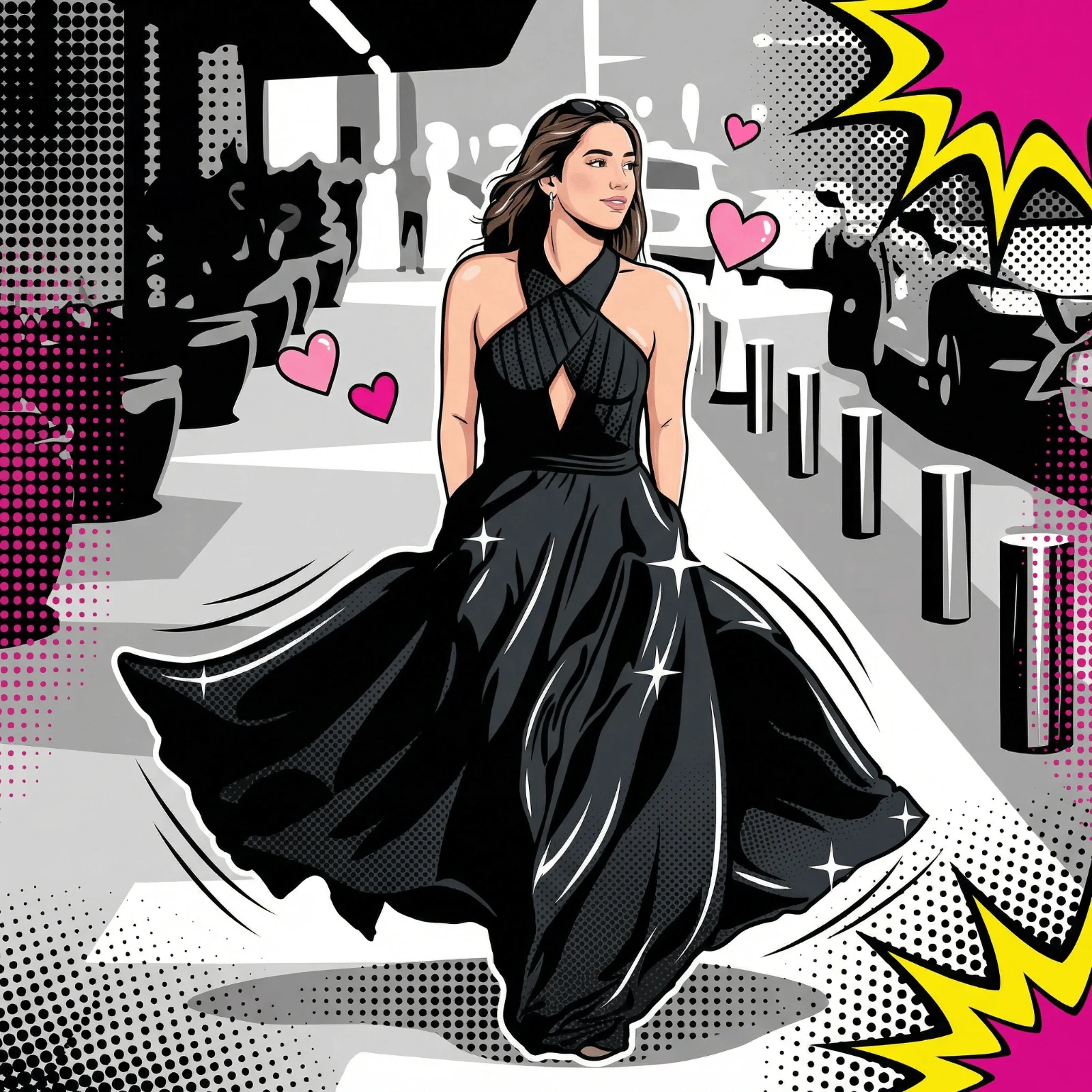 Ritratto vettoriale pop art