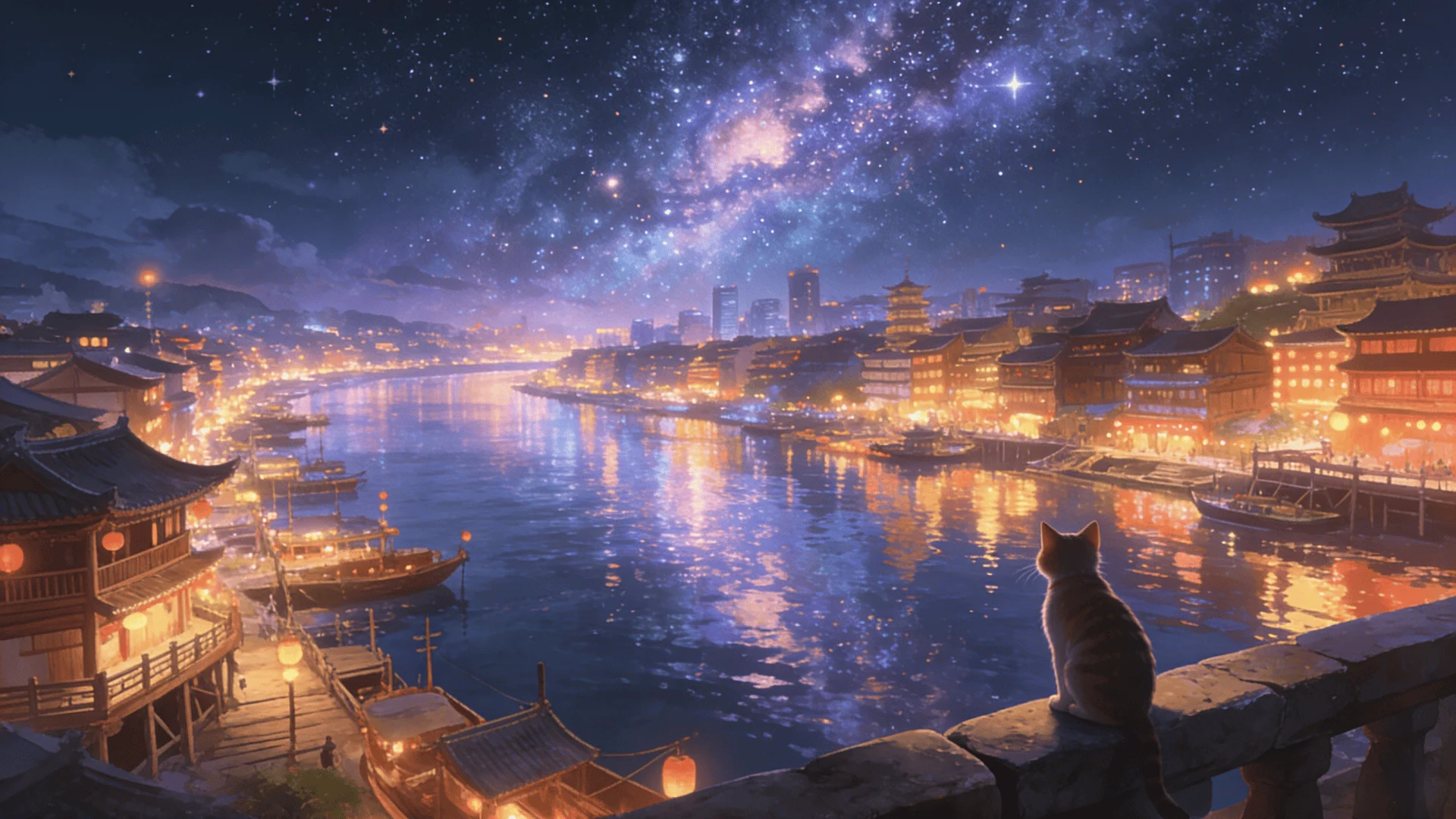 Guardare un fiume di stelle cadere sulla Terra con il mio gatto soriano arancione