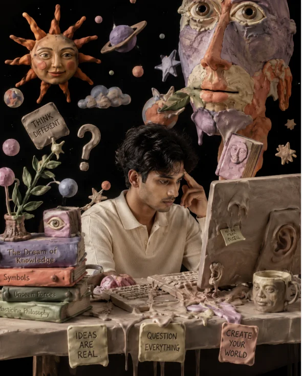 Da qualche parte tra immaginazione e realtà, le idee prendono forma. 🧠🎨