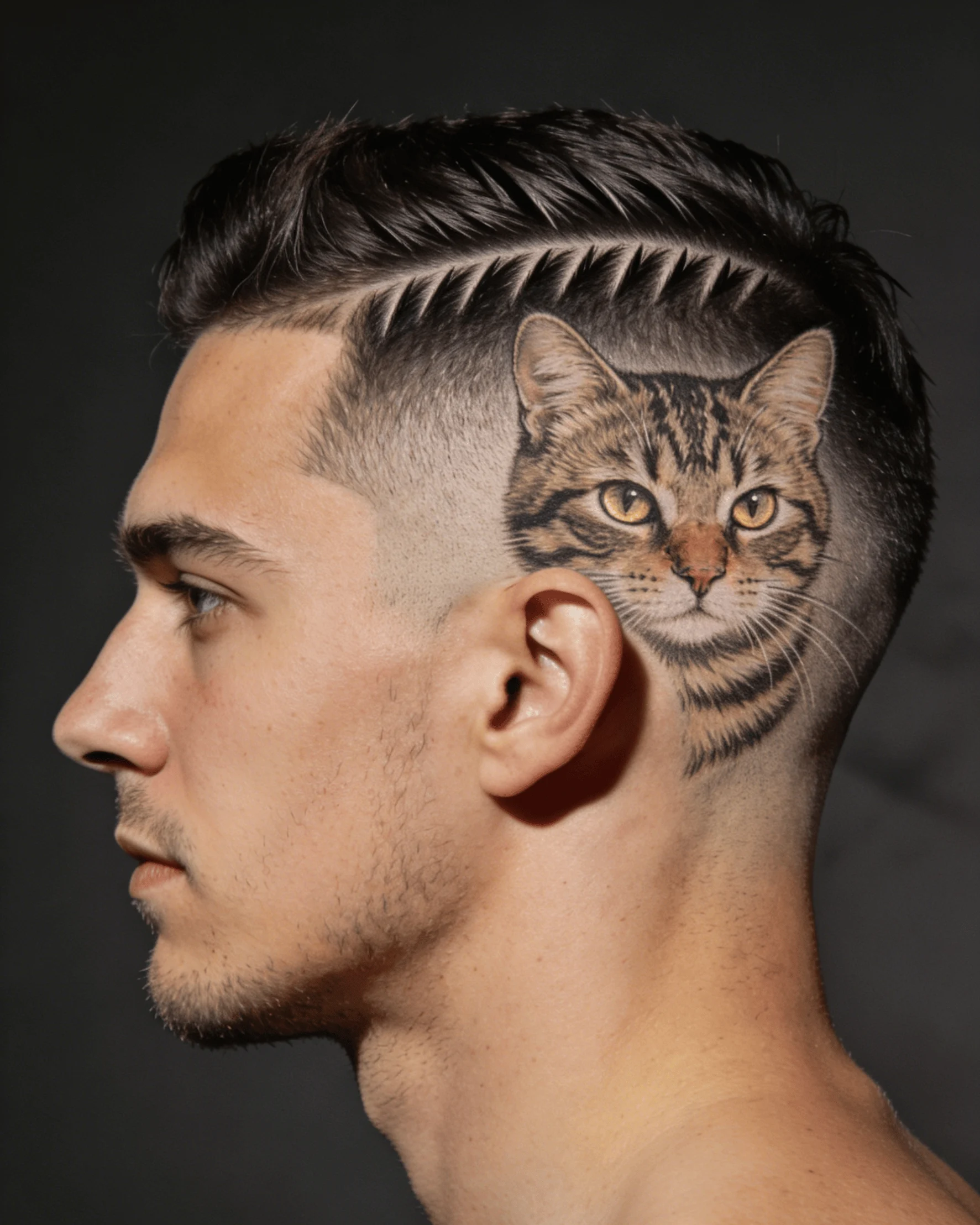 Men's Tabby Cat Haircut