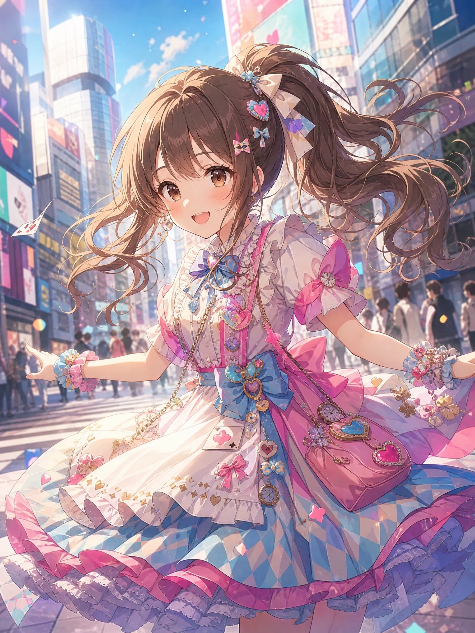 Sen-chan in Shibuya: Alice Color Pop Streetwear mit Hasen-Anhänger