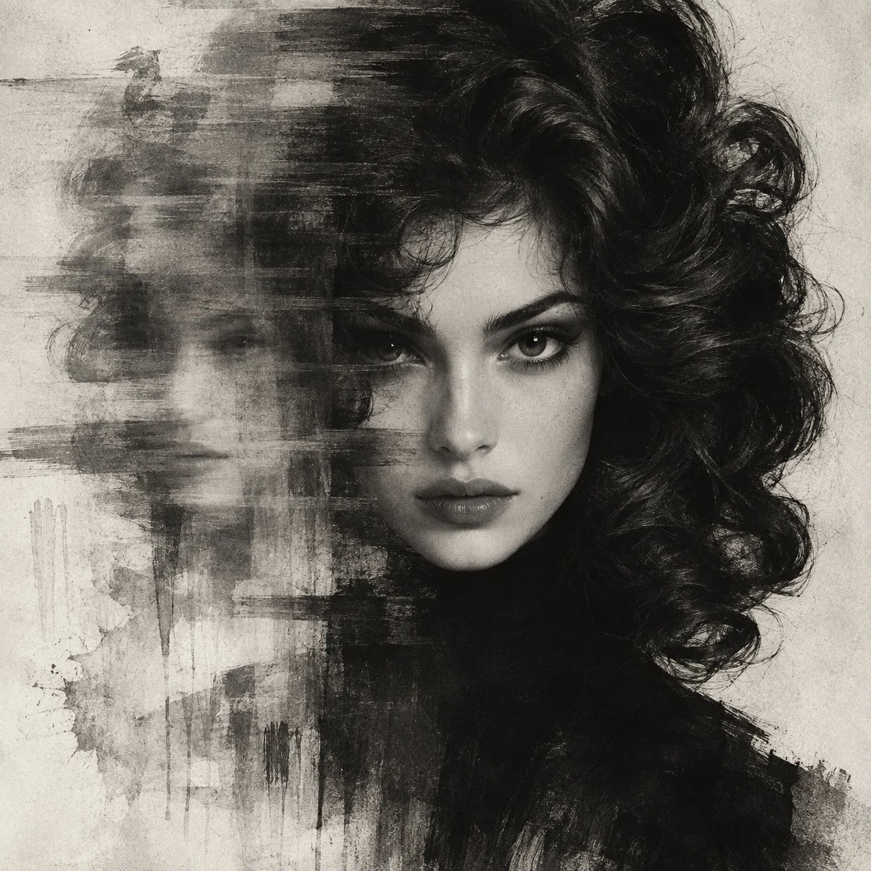 La bellezza, sfumata in arte. 🖤🖌️