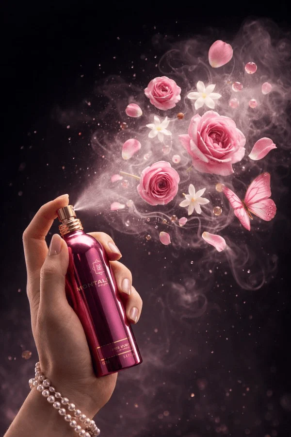Incontro romantico tra rosa e muschio