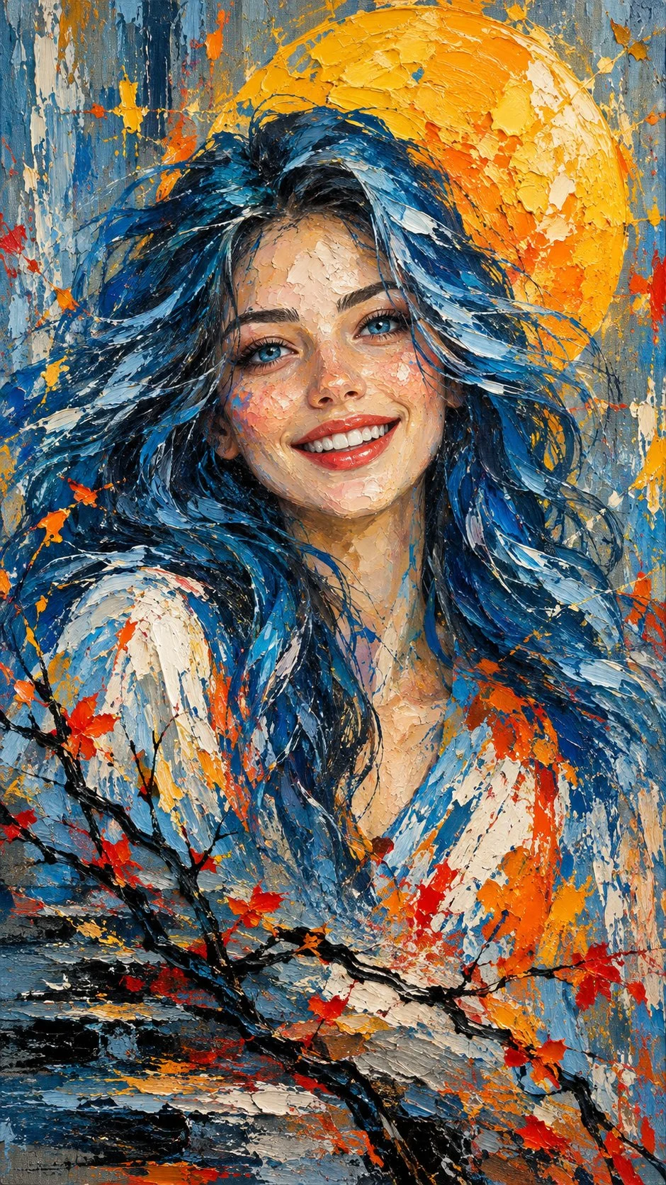 Un sorriso dipinto con colore, materia e pura energia artistica. 🎨
