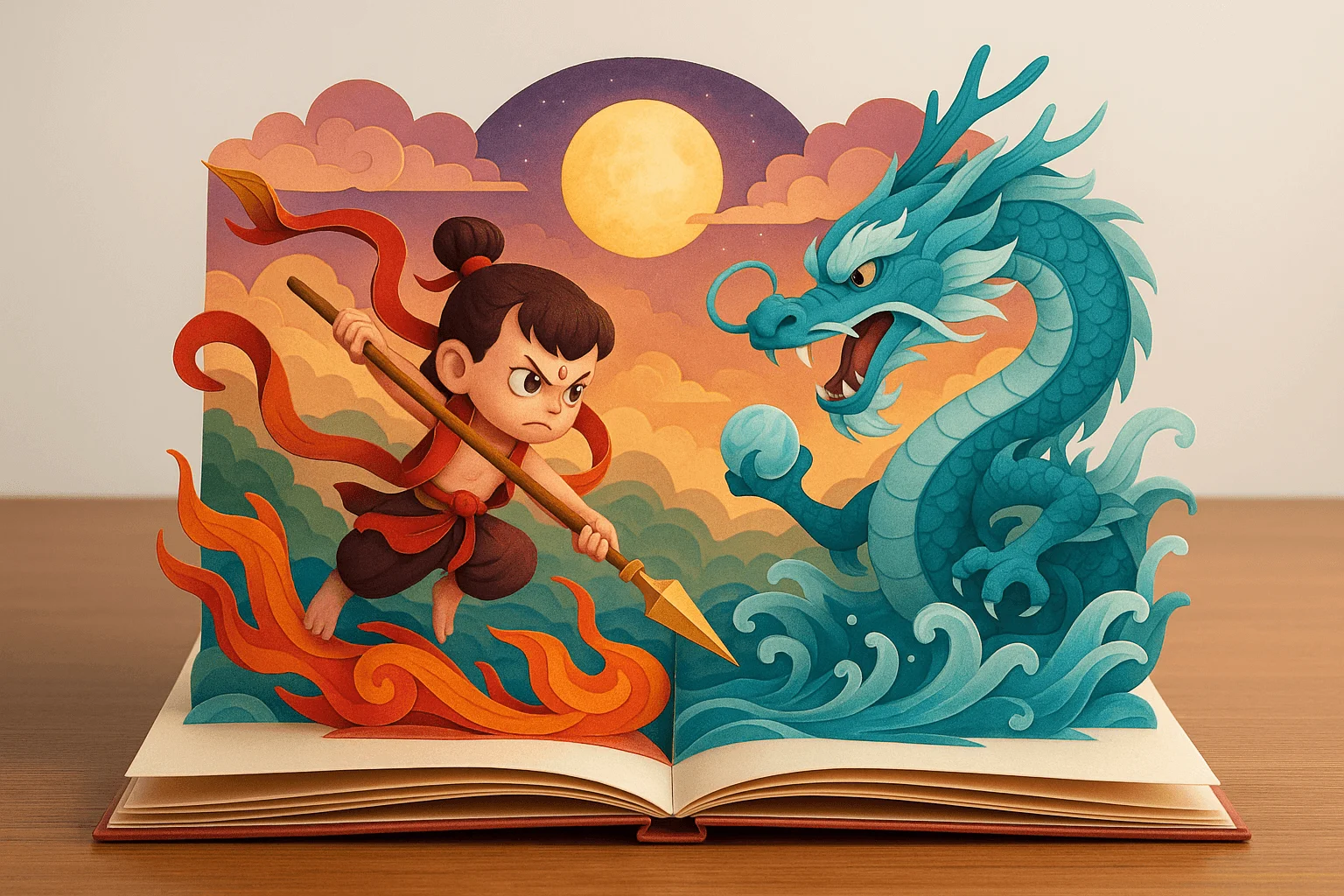 Libro pop-up di carta intagliata pieghevole
