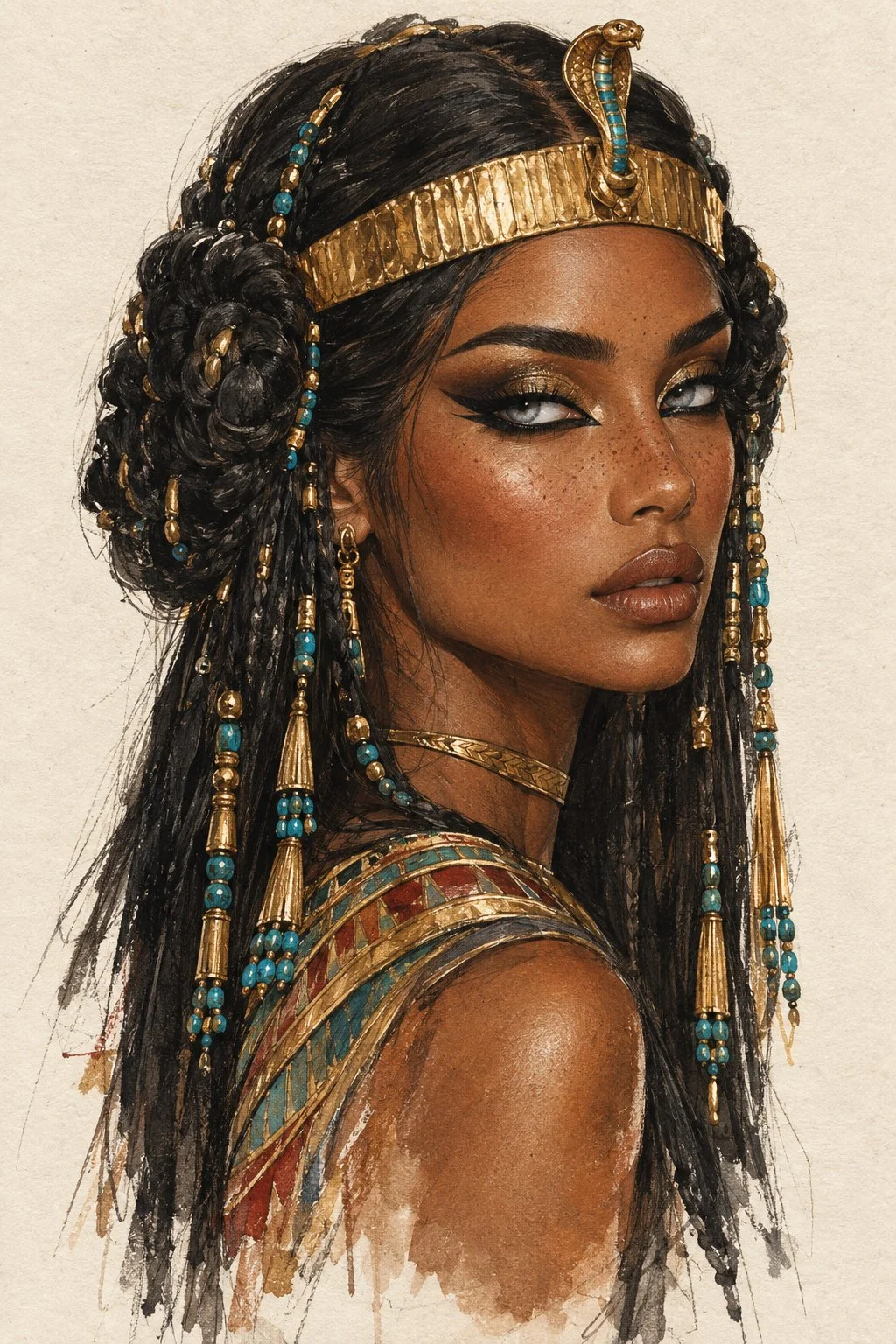 Bellezza regale, potere senza tempo e un tocco di magia egizia. ✨👑🐍
