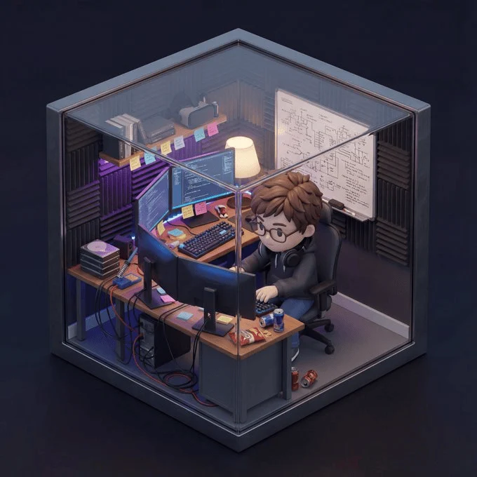 Modello di stanza in miniatura 3D isometrica