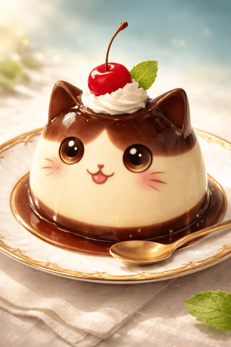 Dolce Budino Gatto Carino