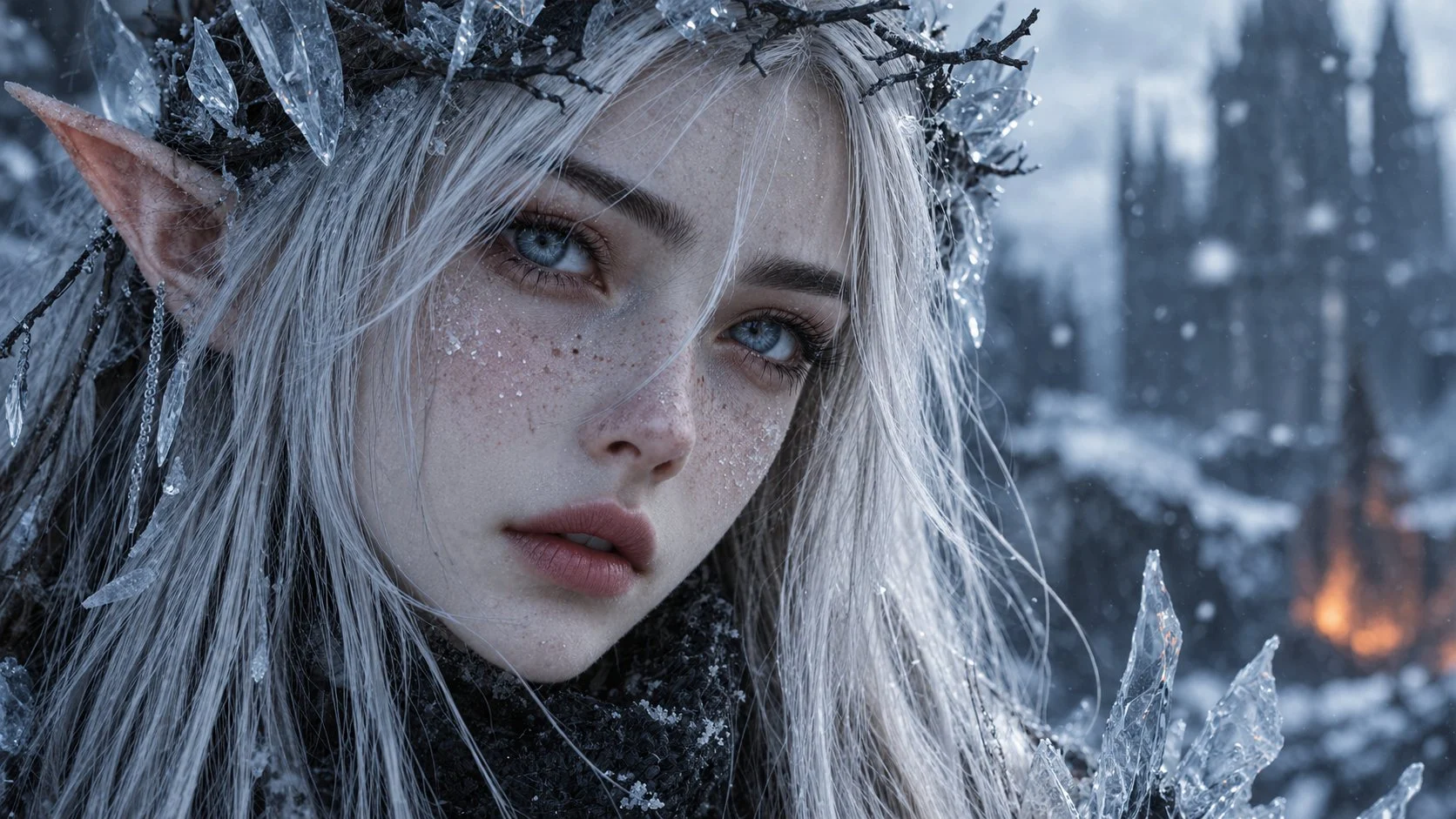 Sembra che l'inverno stesso abbia imparato a provare sentimenti. ❄️🖤