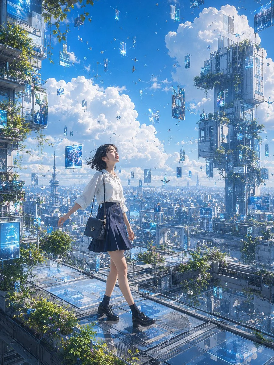 Se cammini in una città più alta delle nuvole, il vento ti porterà fino alle finestre di luce che fluttuano nel cielo. ☁️✨