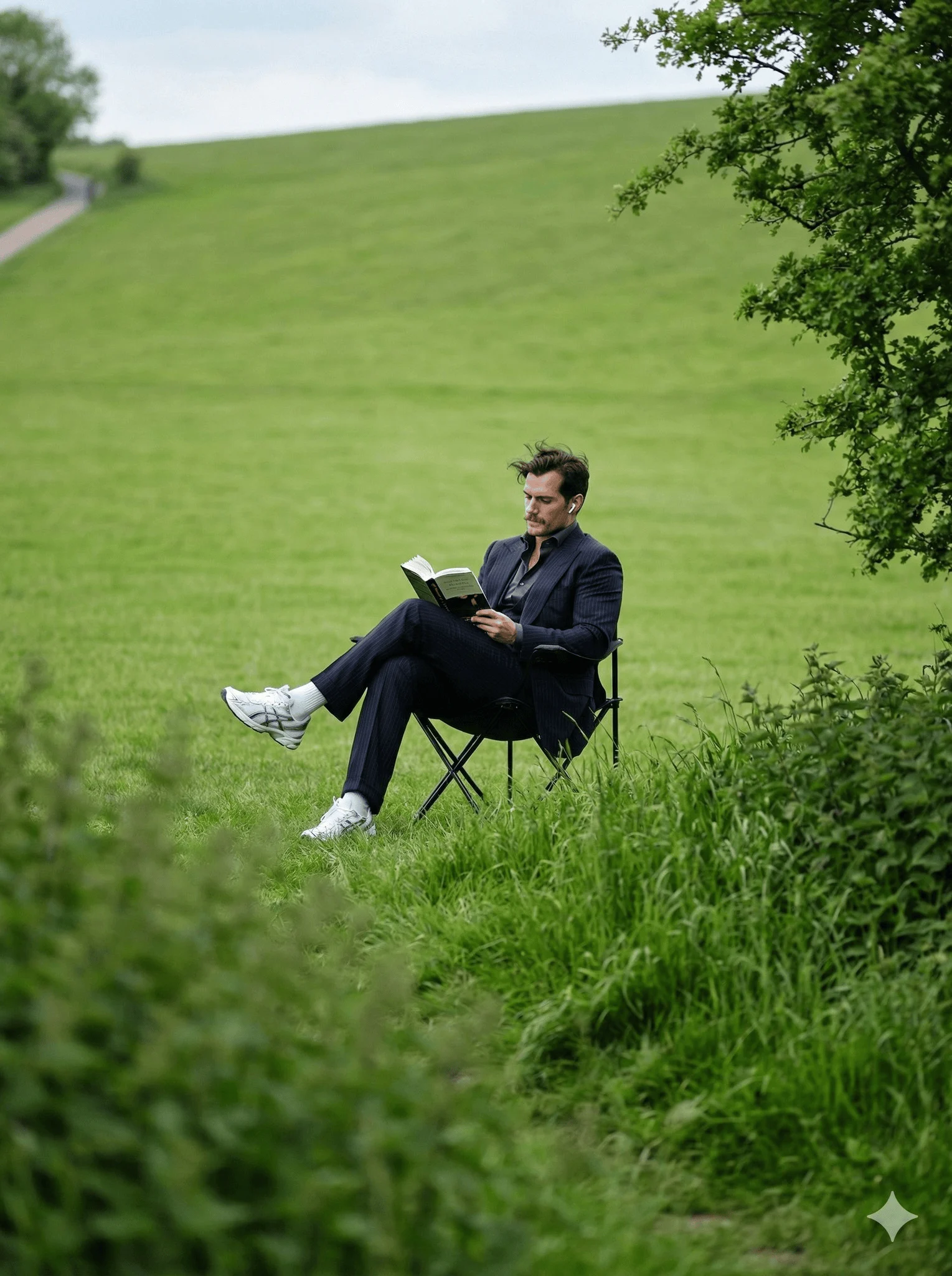 Un momento de lectura en la campiña inglesa