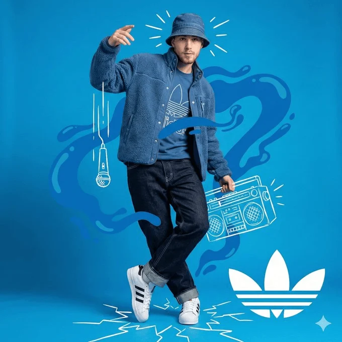 Outfit Streetwear in Blu