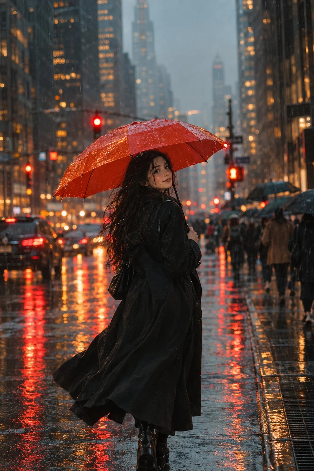 Regen, Stadtlichter und ein kleines Geheimnis. 🌧️🖤