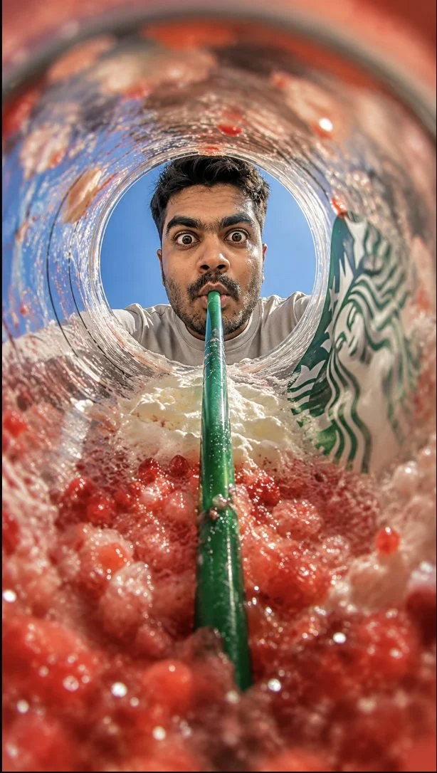 POV: Sei l'ultimo sorso… e all'improvviso la bevanda ti sta guardando. 👀🥤😂