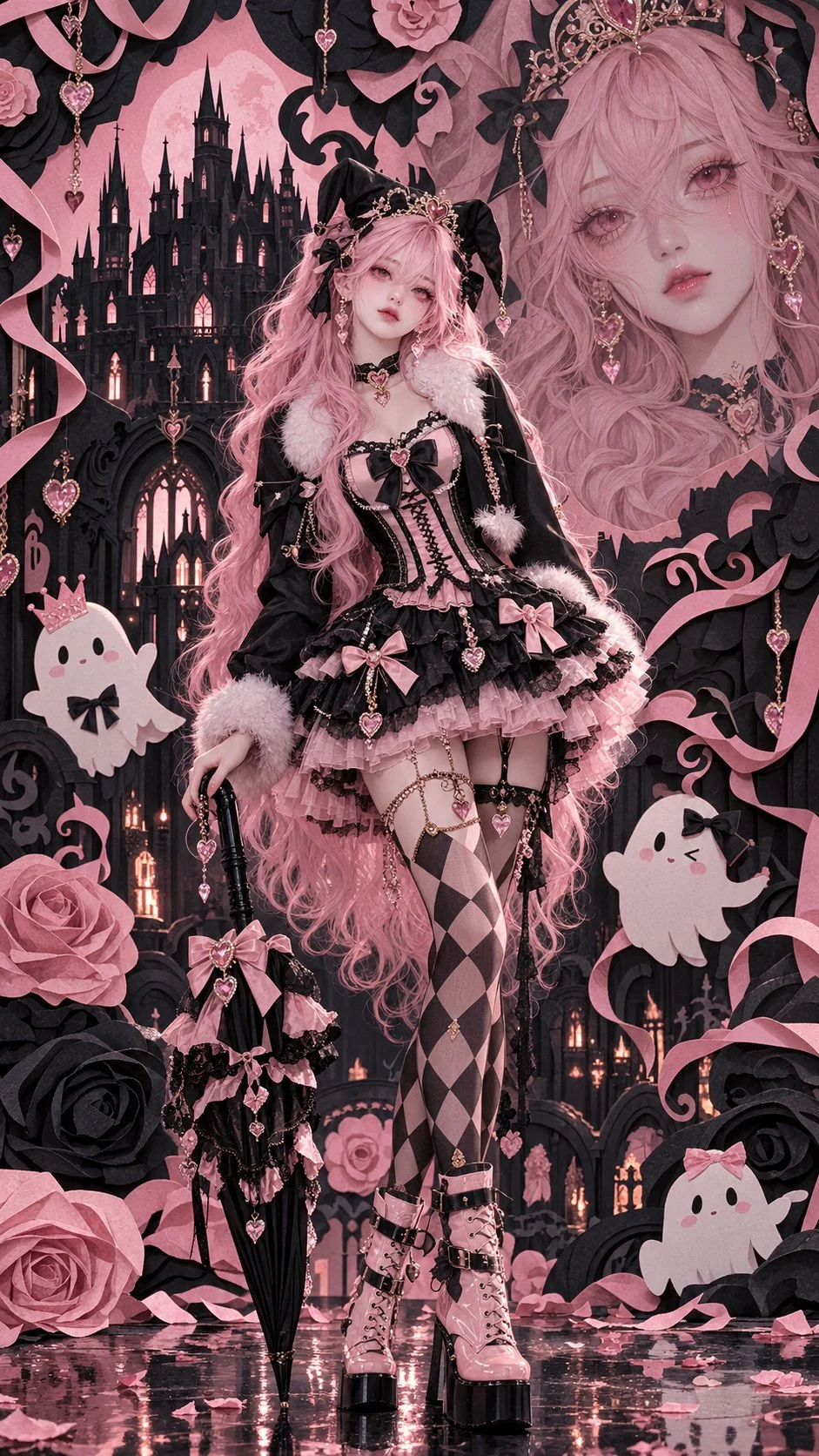 Rosa, gotico e uscito direttamente da una fiaba oscura. 🖤🌸