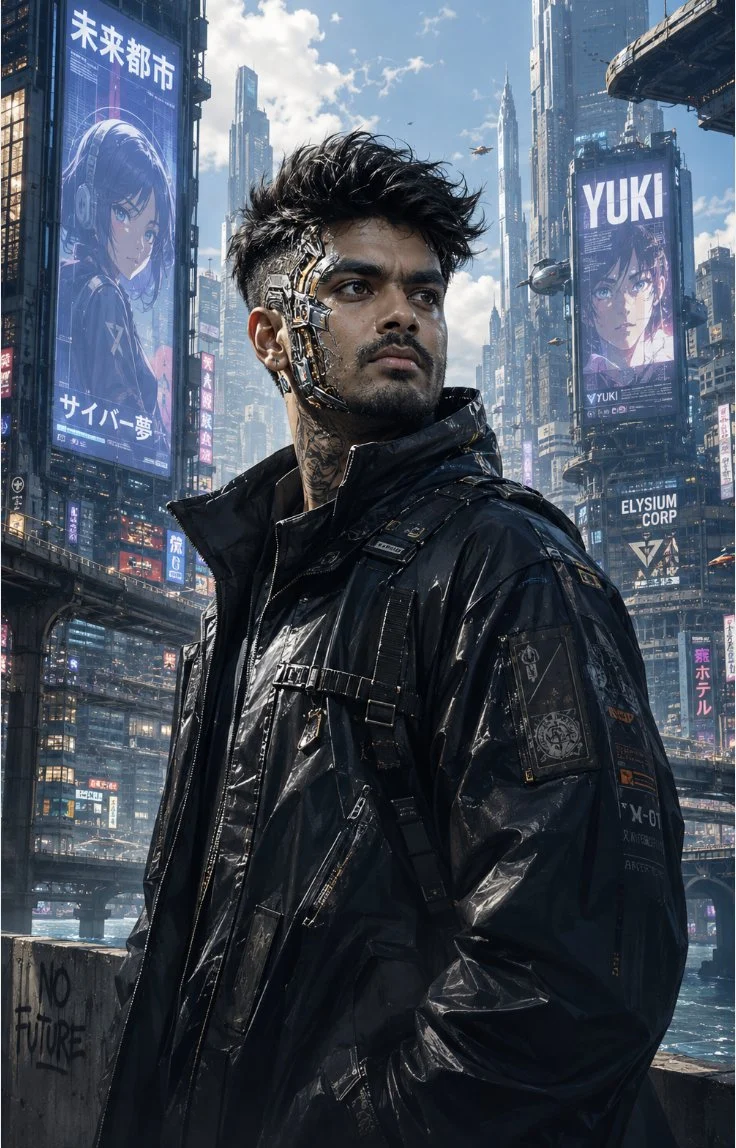 Von einem einfachen Porträt zu einer futuristischen Cyberpunk-Welt ⚡🤖
