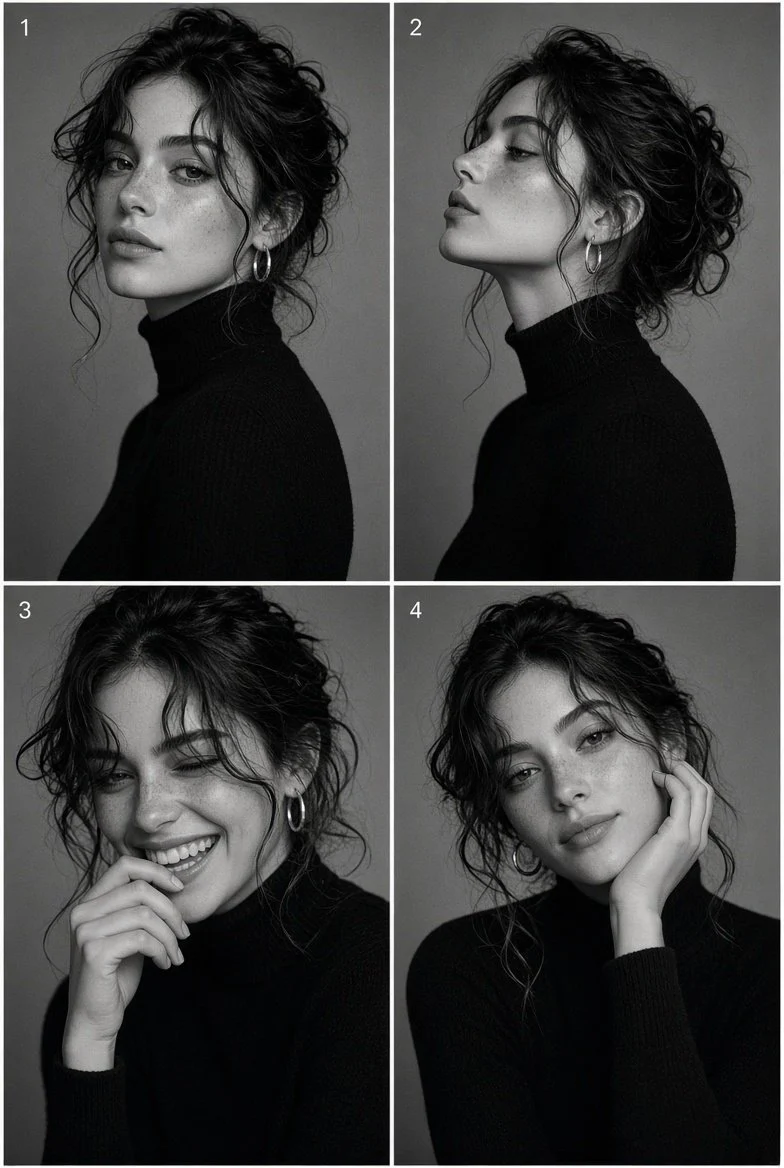 Some faces don’t need color to leave an impression. 🖤