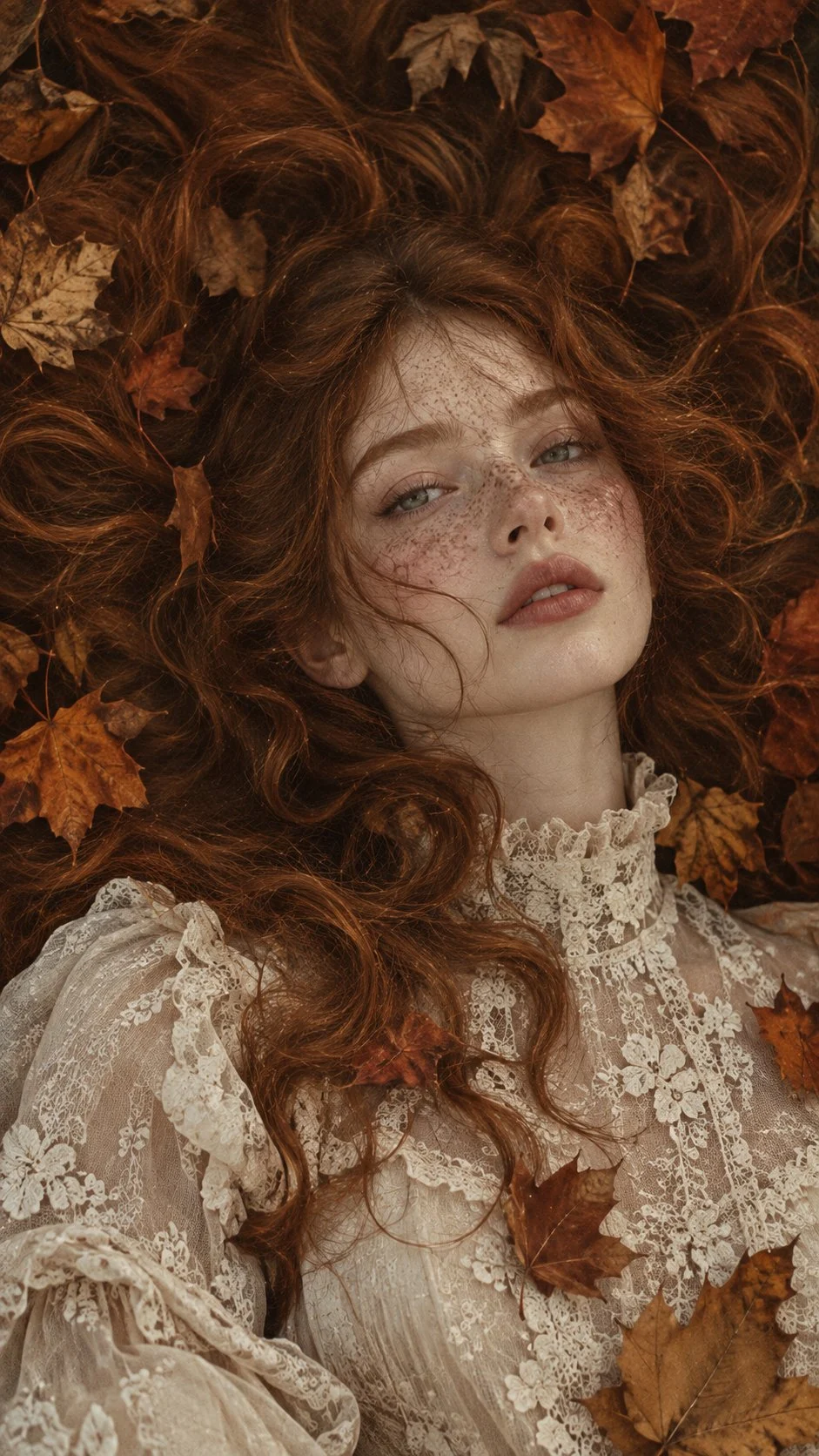 秋天用铜色、低语与一丝忧郁将她包裹。🍂🧡