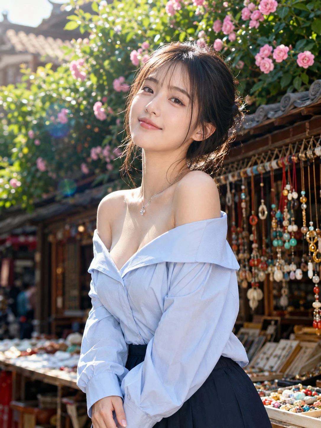 为花香停下脚步，今天的街道看起来温柔了一点🌹🩵✨