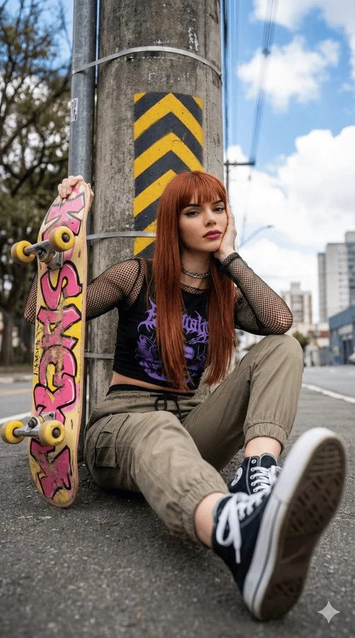 Ragazza skater cool