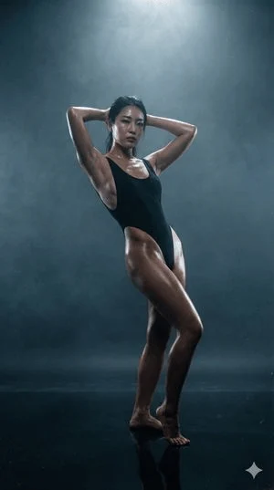 Ragazza coreana fitness
