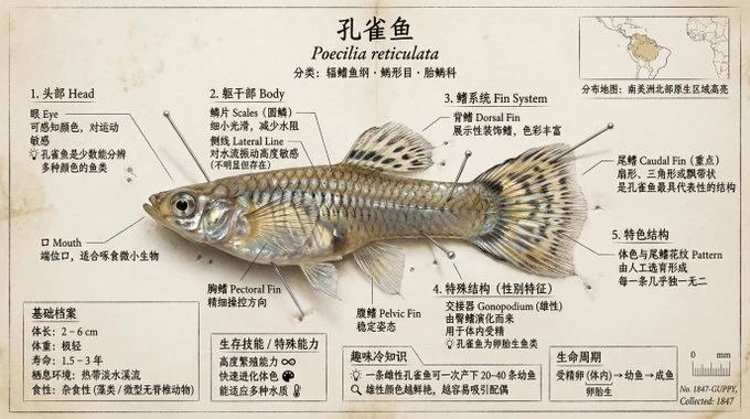 Fish Knowledge Encyclopedia Illustration