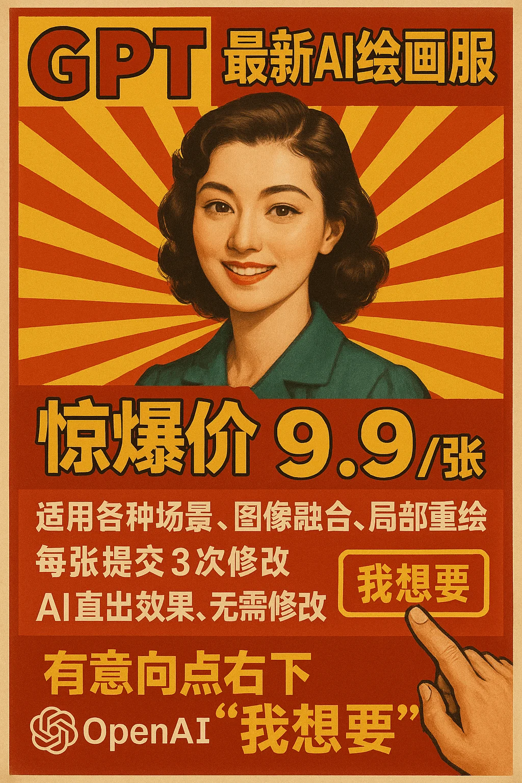 Poster promozionale retrò