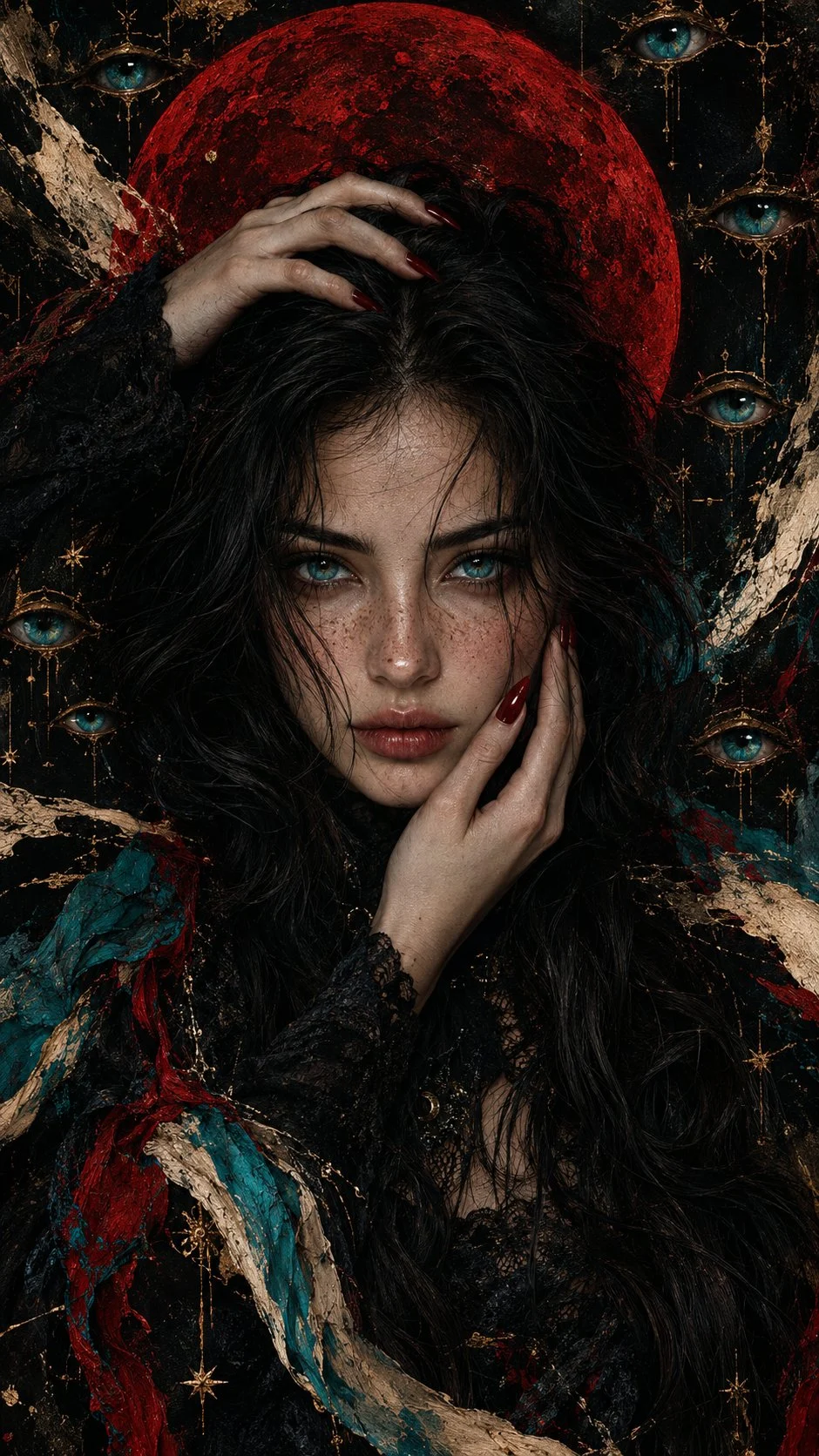 Sembra un bellissimo incubo dipinto dall'oscurità stessa. 🖤🌙