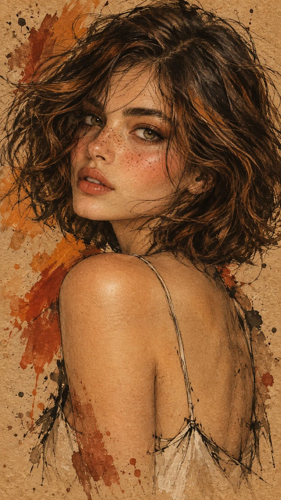 Dipinto con calore, disegnato con selvatichezza, impossibile distogliere lo sguardo. 🧡🖤
