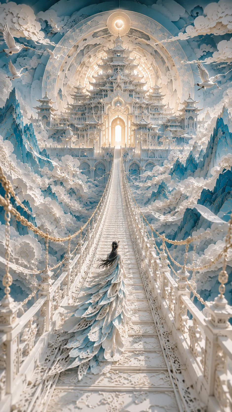 GPT Image 2生成东方剪纸艺术:此去不问归期