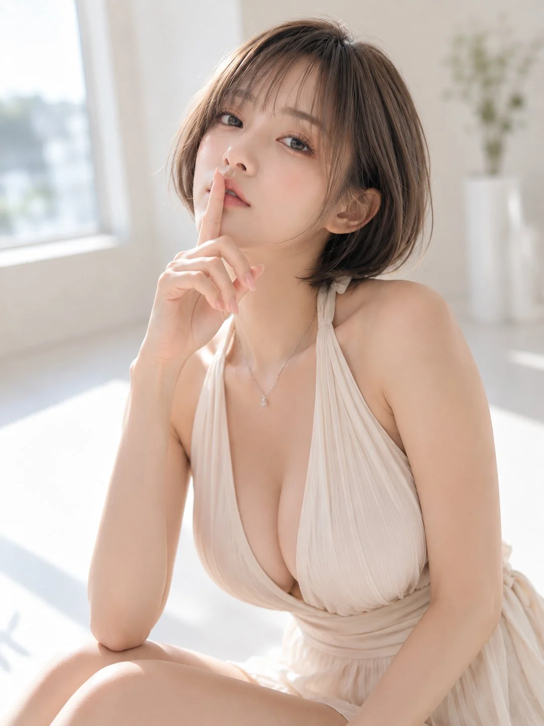 «Shhh», e un dito che sfiora dolcemente le labbra.
